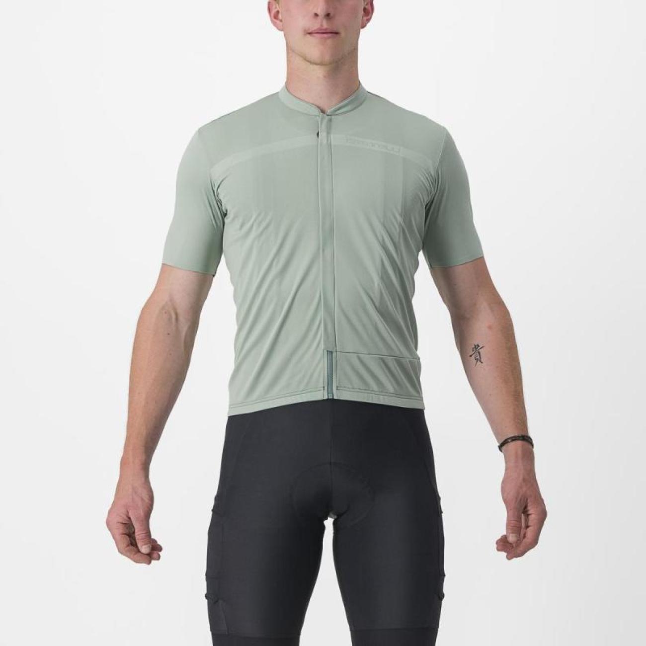 
                CASTELLI Cyklistický dres s krátkým rukávem - UNLIMITED ALLROAD - zelená M
            