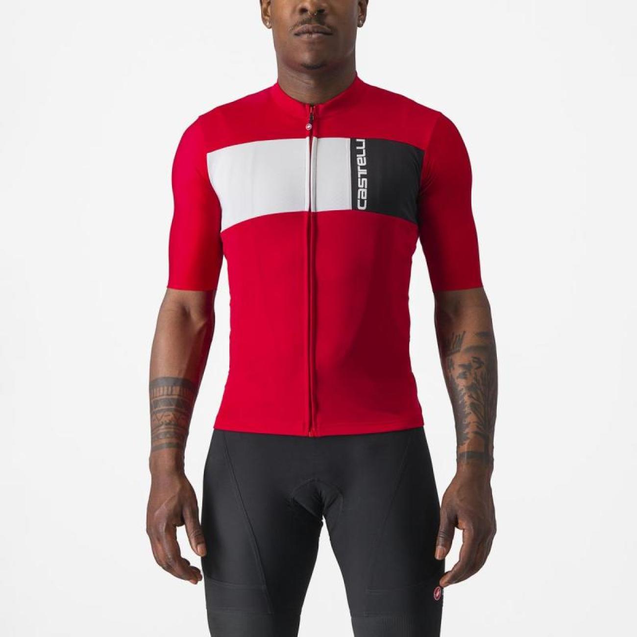 
                CASTELLI Cyklistický dres s krátkým rukávem - PROLOGO 7 - červená 2XL
            