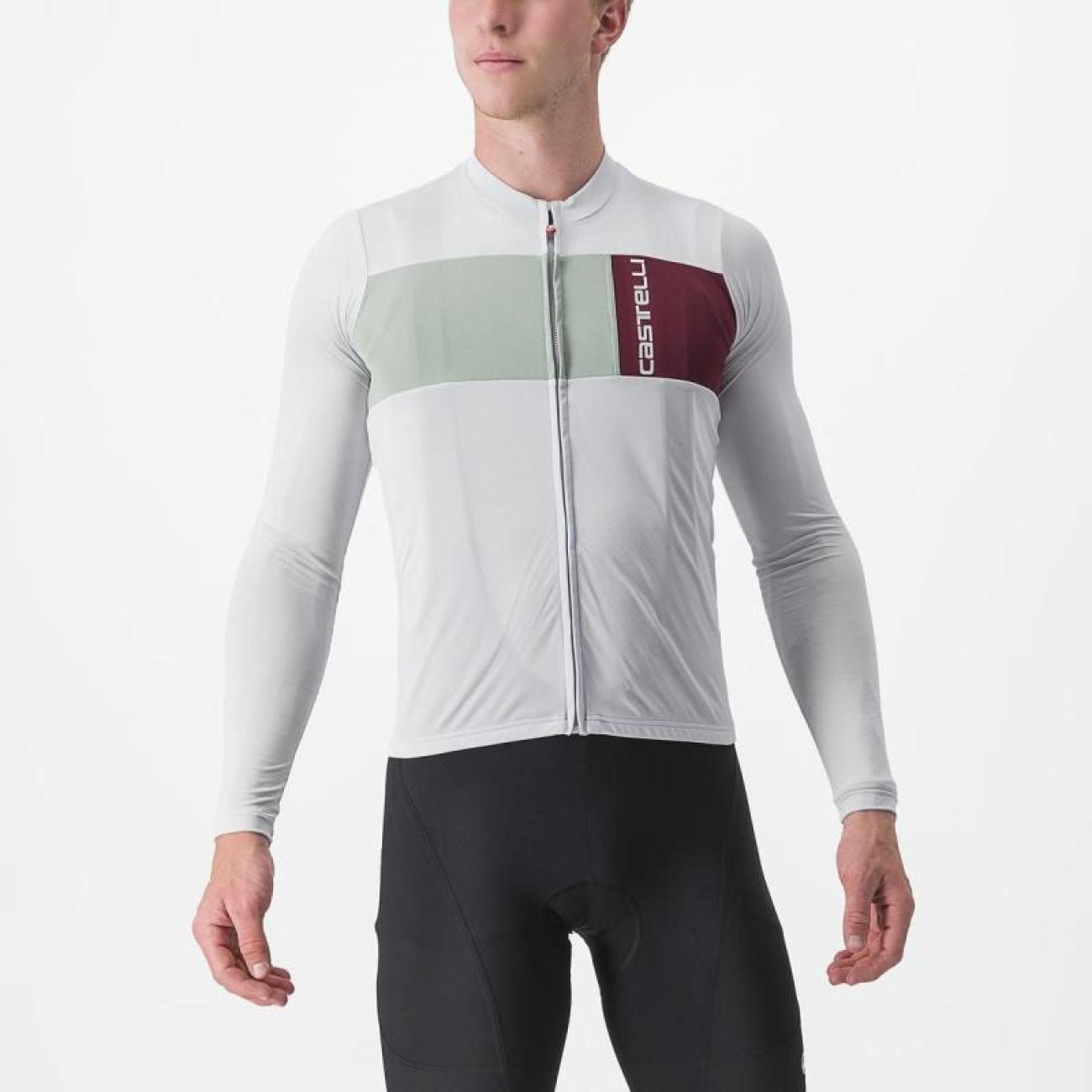 CASTELLI Cyklistický dres s dlouhým rukávem letní - PROLOGO 7 - šedá M