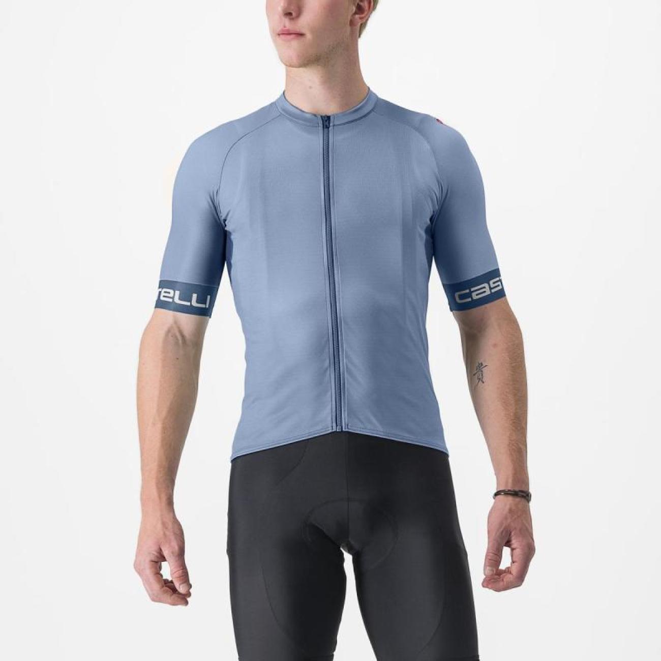 
                CASTELLI Cyklistický dres s krátkým rukávem - ENTRATA VI - světle modrá 3XL
            