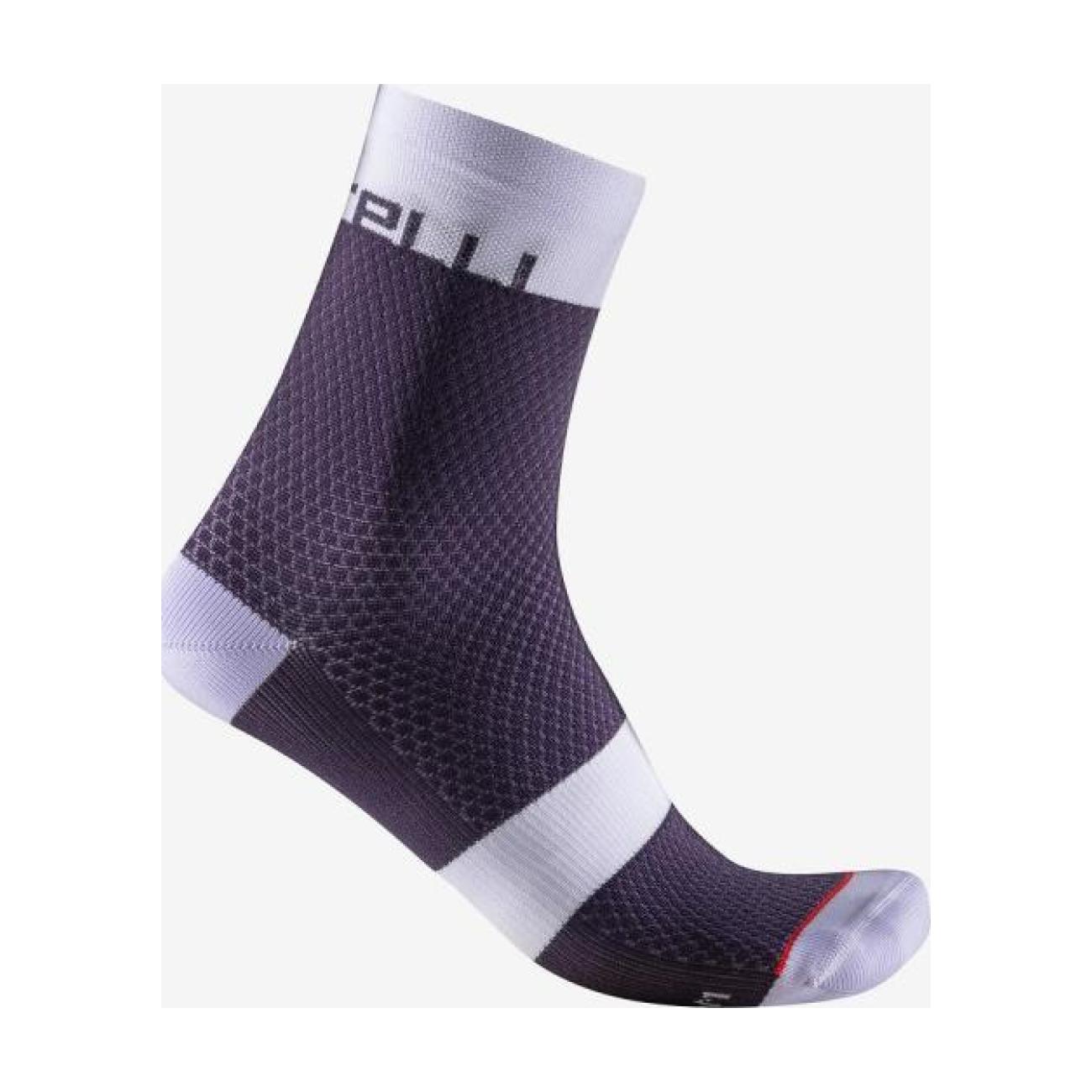 
                CASTELLI Cyklistické ponožky klasické - VELOCISSIMA 12 - fialová 40-43
            