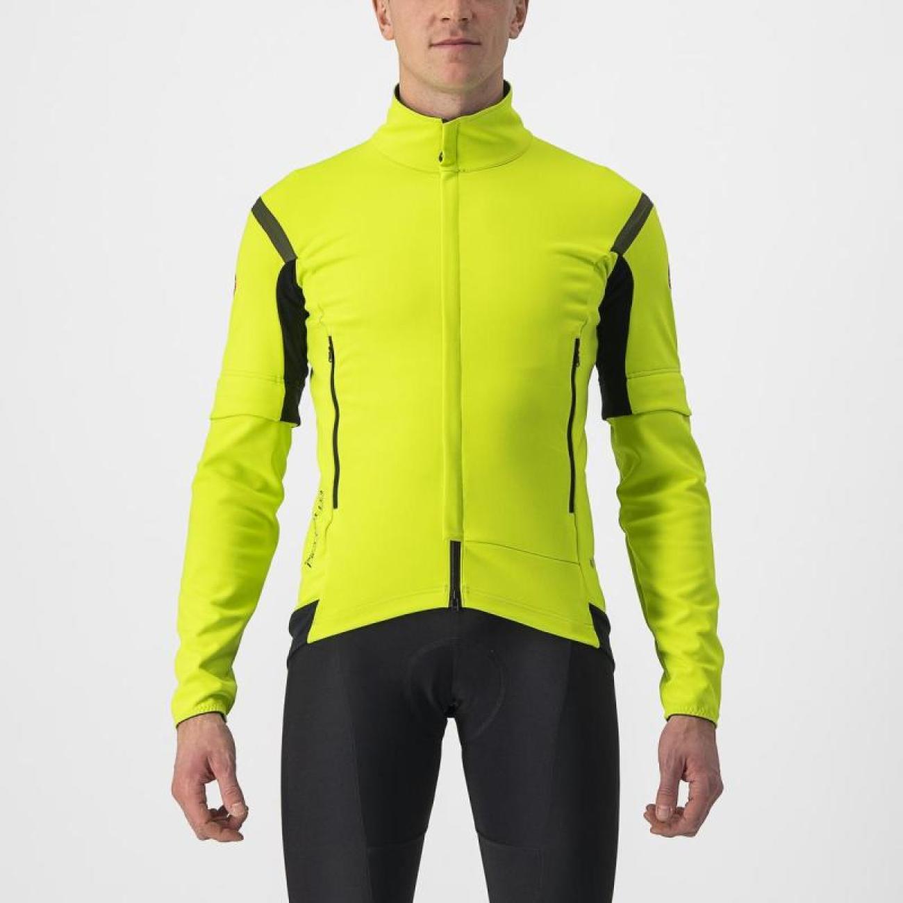 
                CASTELLI Cyklistická zateplená bunda - PERFETTO ROS 2 CONVERTIBLE - světle zelená L
            