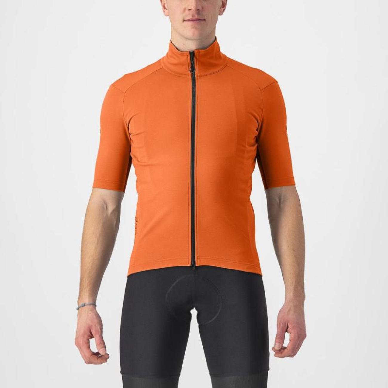 
                CASTELLI Cyklistický dres s krátkým rukávem - PERFETTO RoS 2 WIND - oranžová M
            