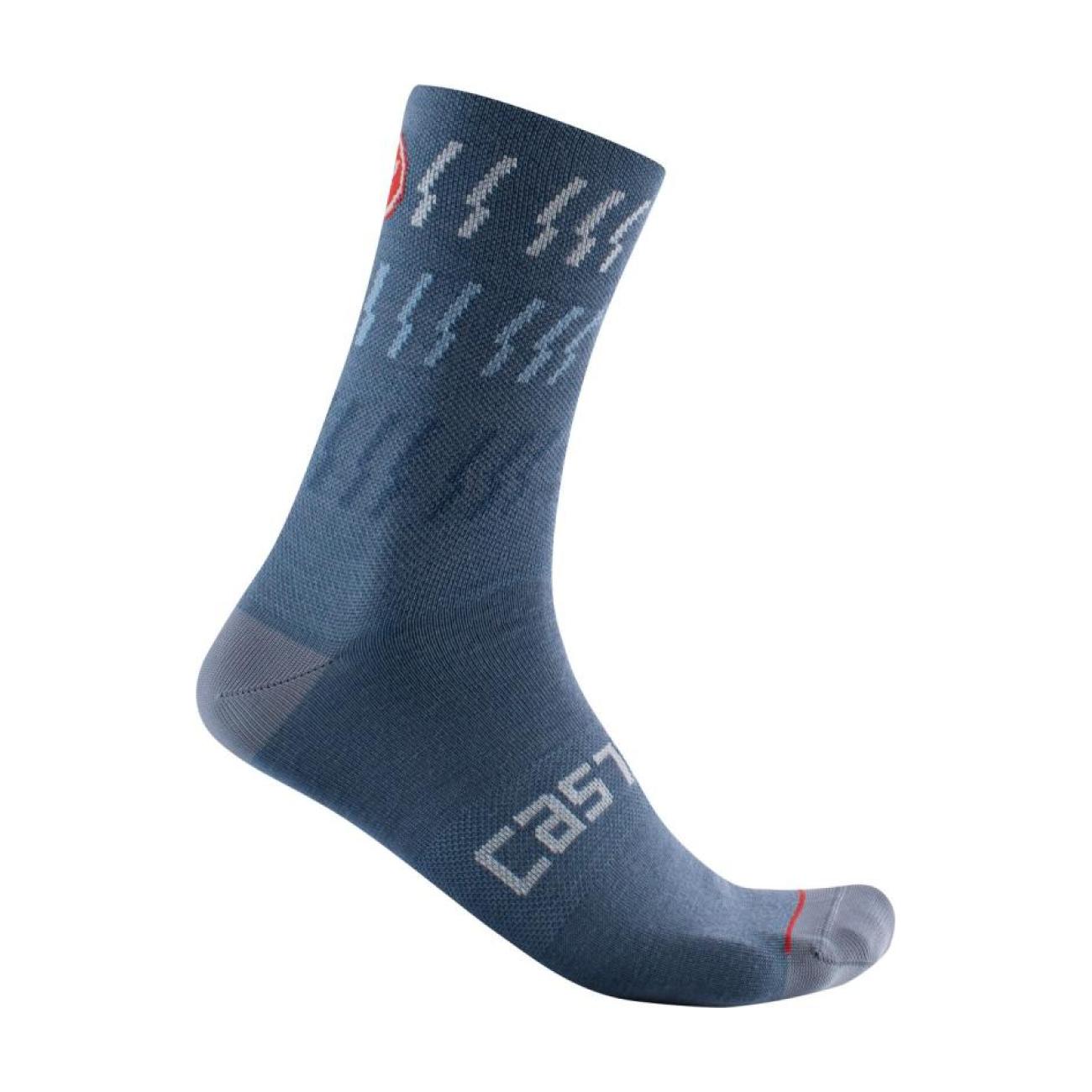 
                CASTELLI Cyklistické ponožky klasické - MID WINTER 18 - modrá S-M
            