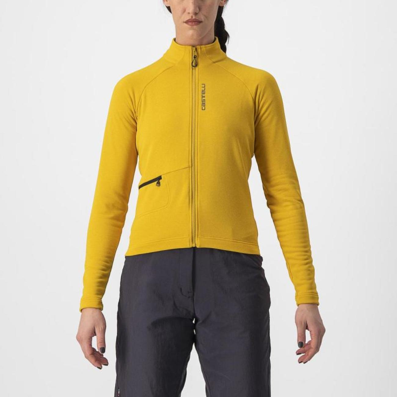 
                CASTELLI Cyklistický dres s dlouhým rukávem zimní - UNLIMITED TRAIL W - žlutá S
            