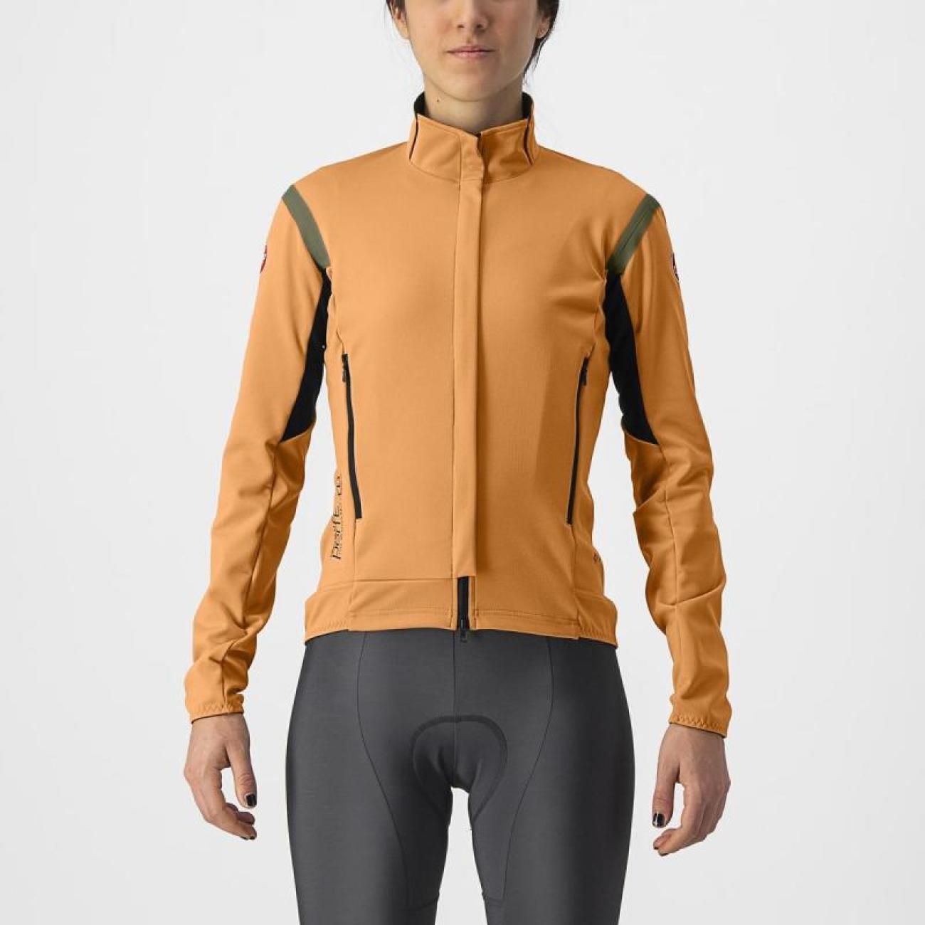 
                CASTELLI Cyklistická zateplená bunda - PERFETTO ROS 2 W - oranžová M
            