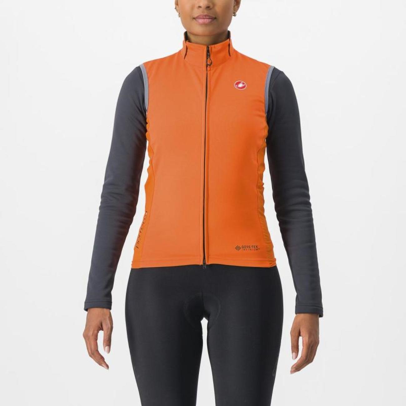 
                CASTELLI Cyklistická vesta - PERFETTO RoS 2 W - oranžová
            