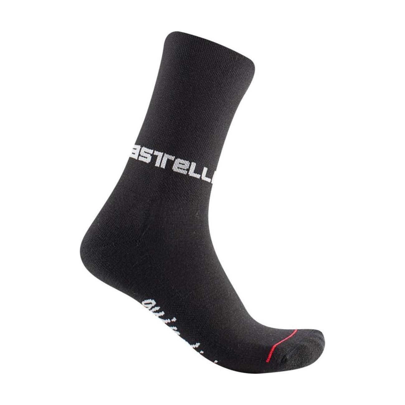 
                CASTELLI Cyklistické ponožky klasické - QUINDICI SOFT MERINO W - černá S-M
            