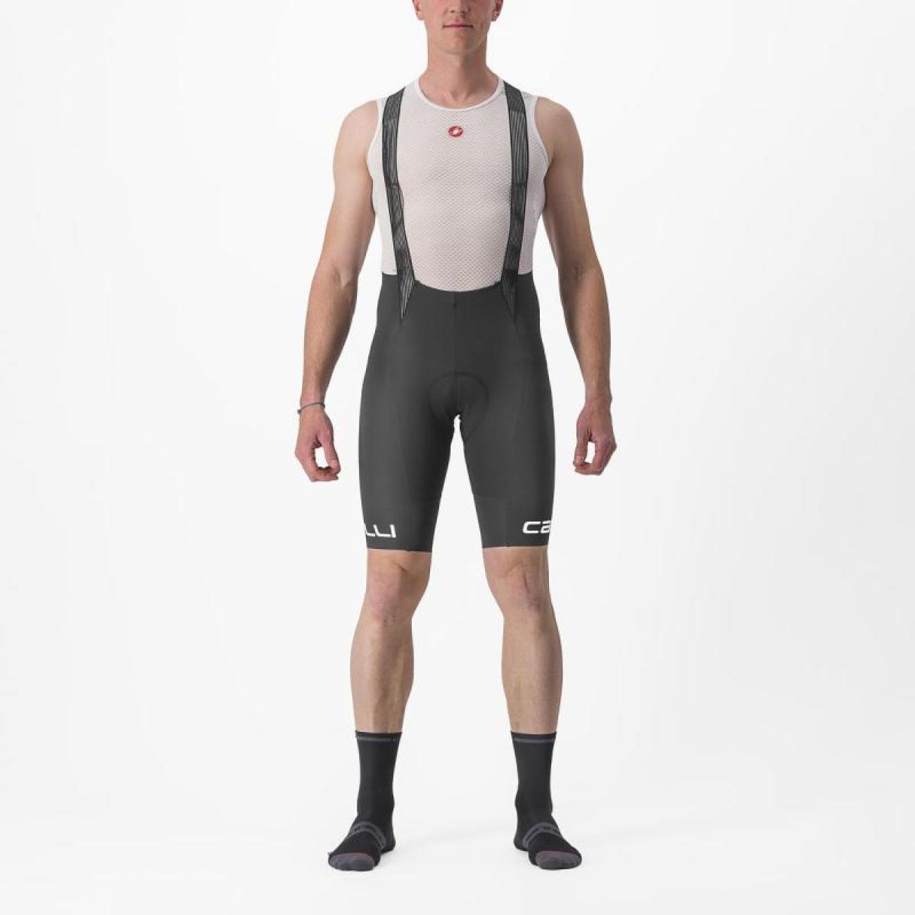 
                CASTELLI Cyklistické kalhoty krátké s laclem - FREE AERO RC CLASSIC - černá/bílá M
            