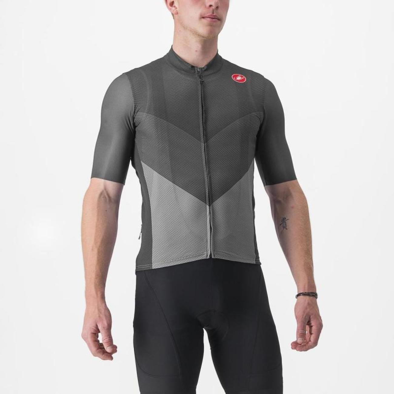 
                CASTELLI Cyklistický dres s krátkým rukávem - ENDURANCE PRO 2 - šedá XL
            