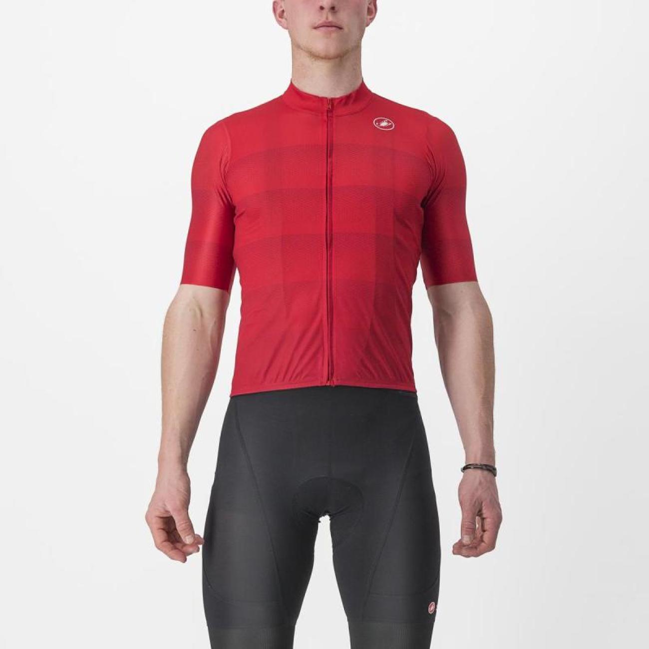 
                CASTELLI Cyklistický dres s krátkým rukávem - LIVELLI - červená 3XL
            