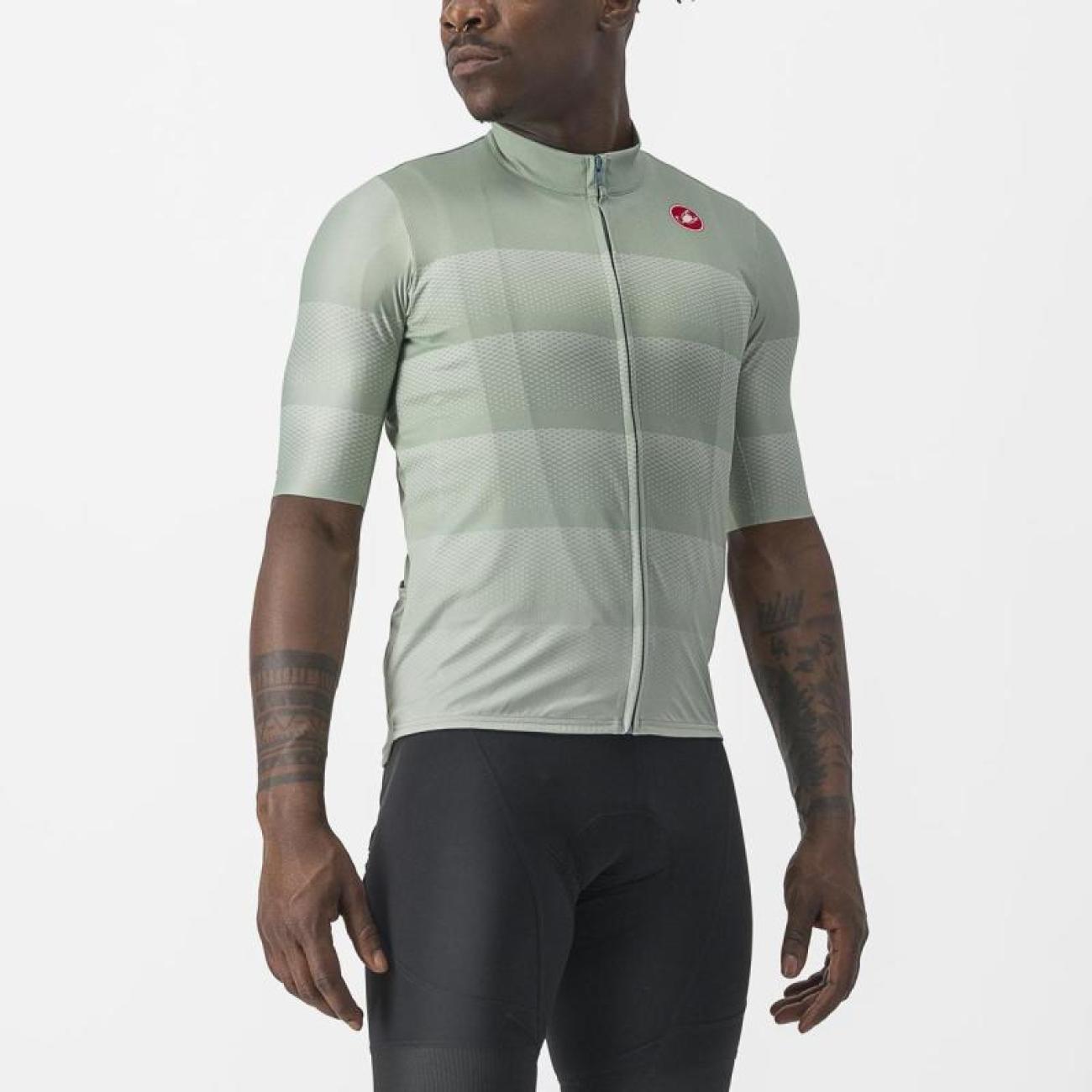 
                CASTELLI Cyklistický dres s krátkým rukávem - LIVELLI - světle zelená L
            
