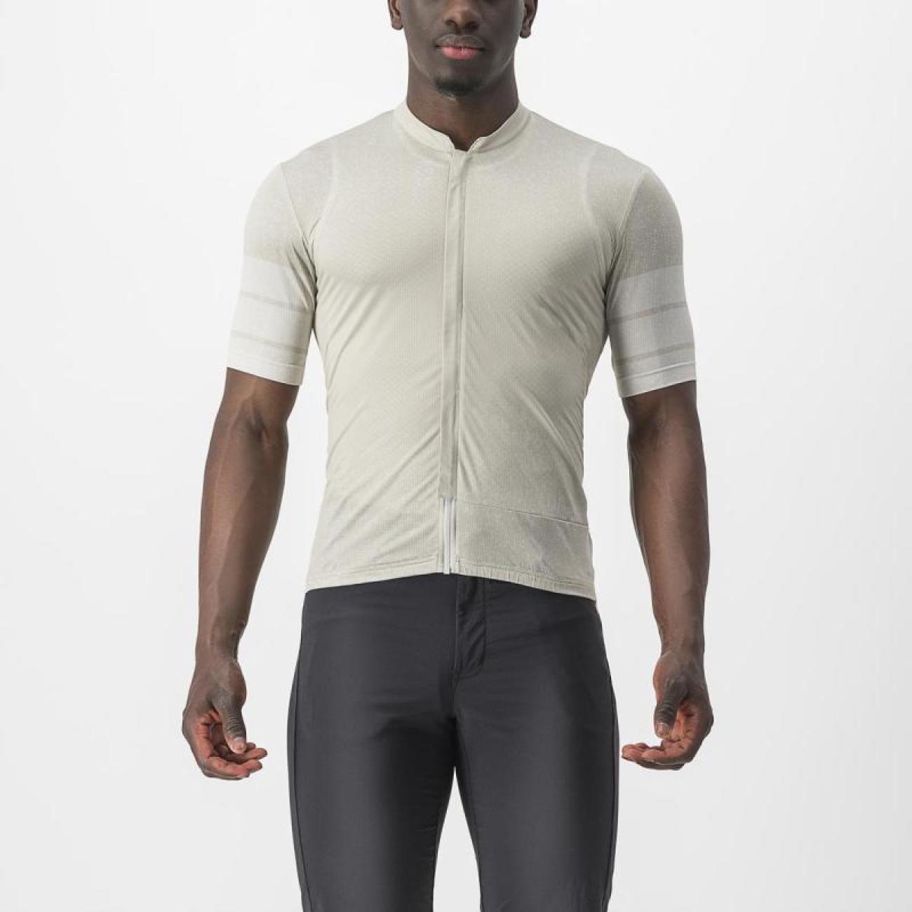 
                CASTELLI Cyklistický dres s krátkým rukávem - UNLIMITED TERRA - ivory M
            