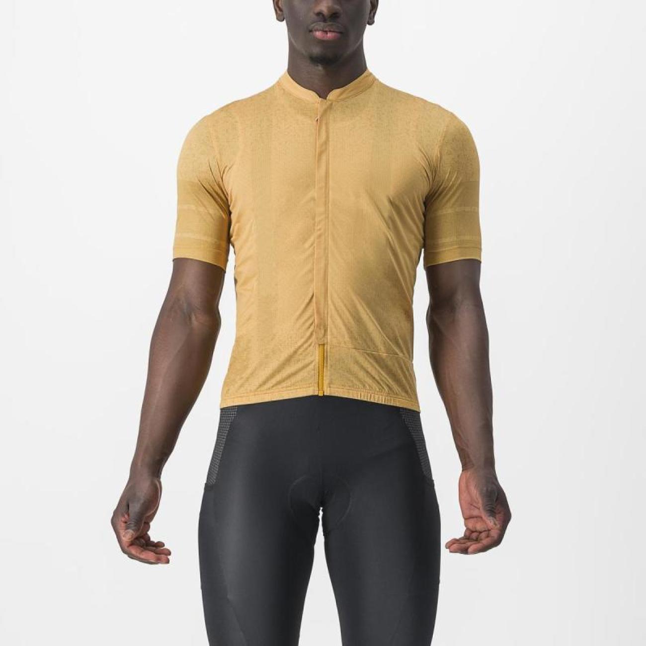 
                CASTELLI Cyklistický dres s krátkým rukávem - UNLIMITED TERRA - žlutá 2XL
            