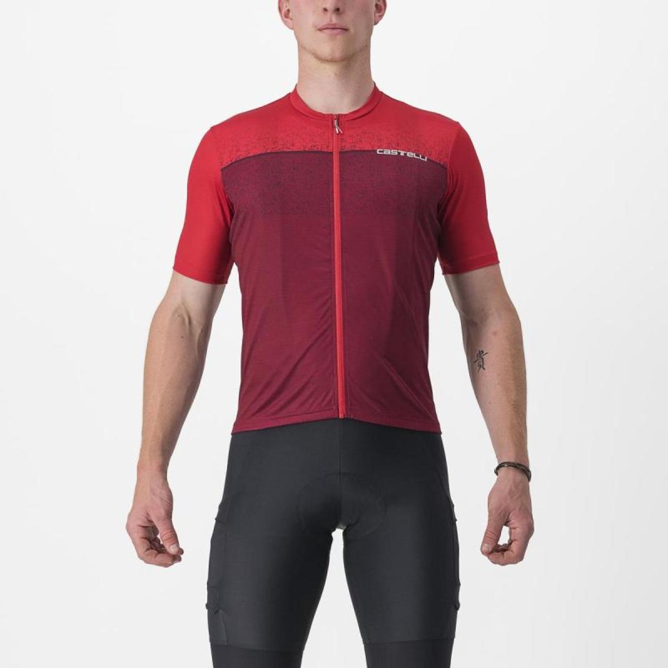 
                CASTELLI Cyklistický dres s krátkým rukávem - UNLIMITED ENTRATA - červená M
            