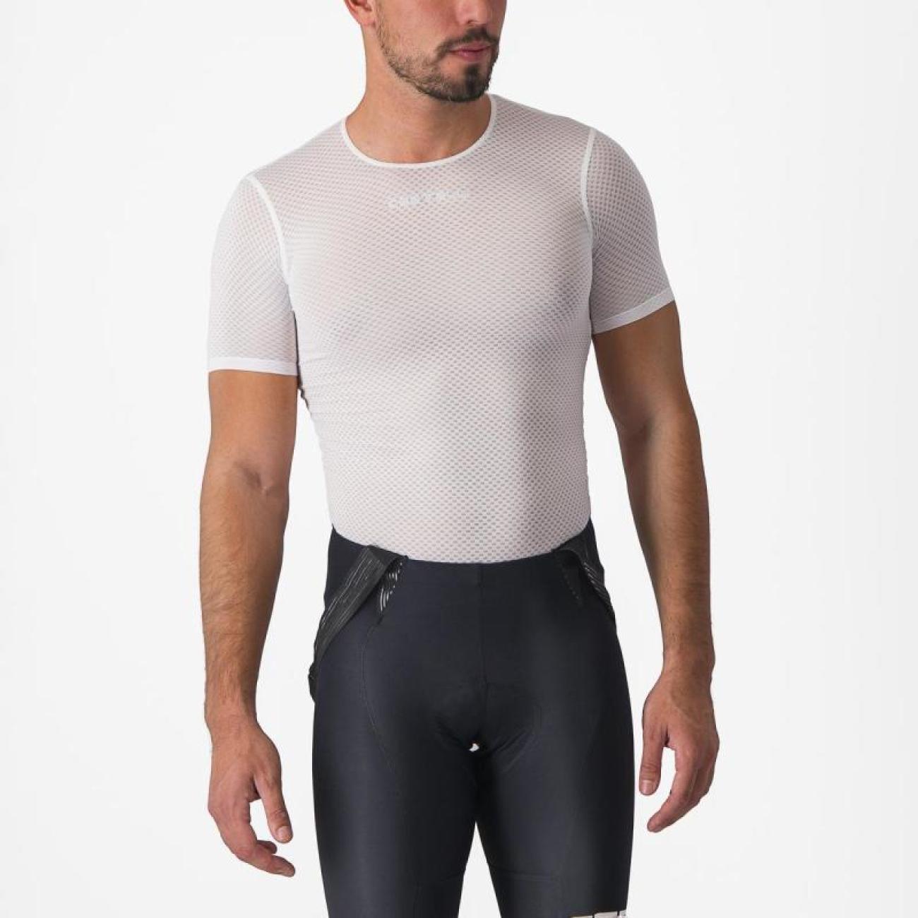 
                CASTELLI Cyklistické triko s krátkým rukávem - PRO MESH 2.0 - bílá S
            