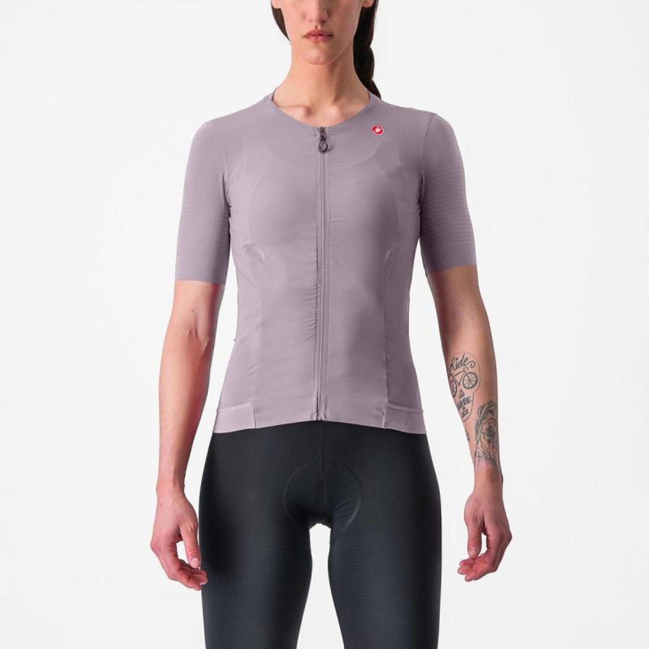 Levně CASTELLI Cyklistický dres s krátkým rukávem - fialová