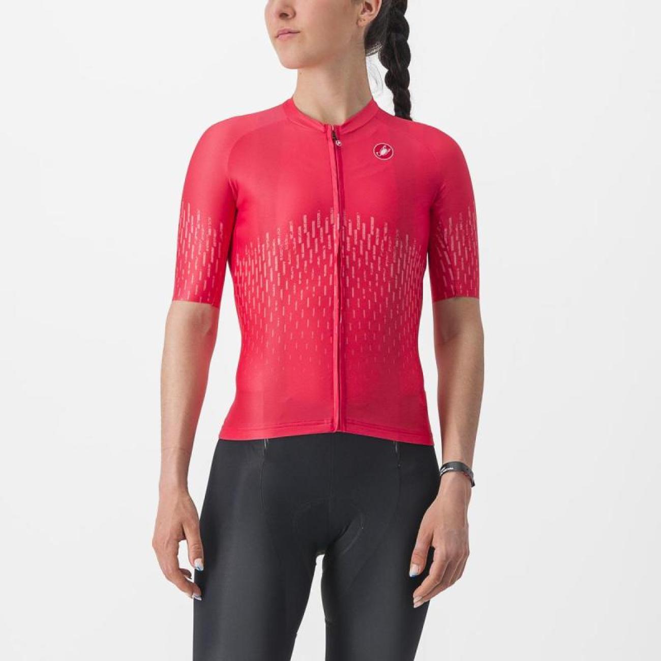 
                CASTELLI Cyklistický dres s krátkým rukávem - AERO PRO W - červená
            