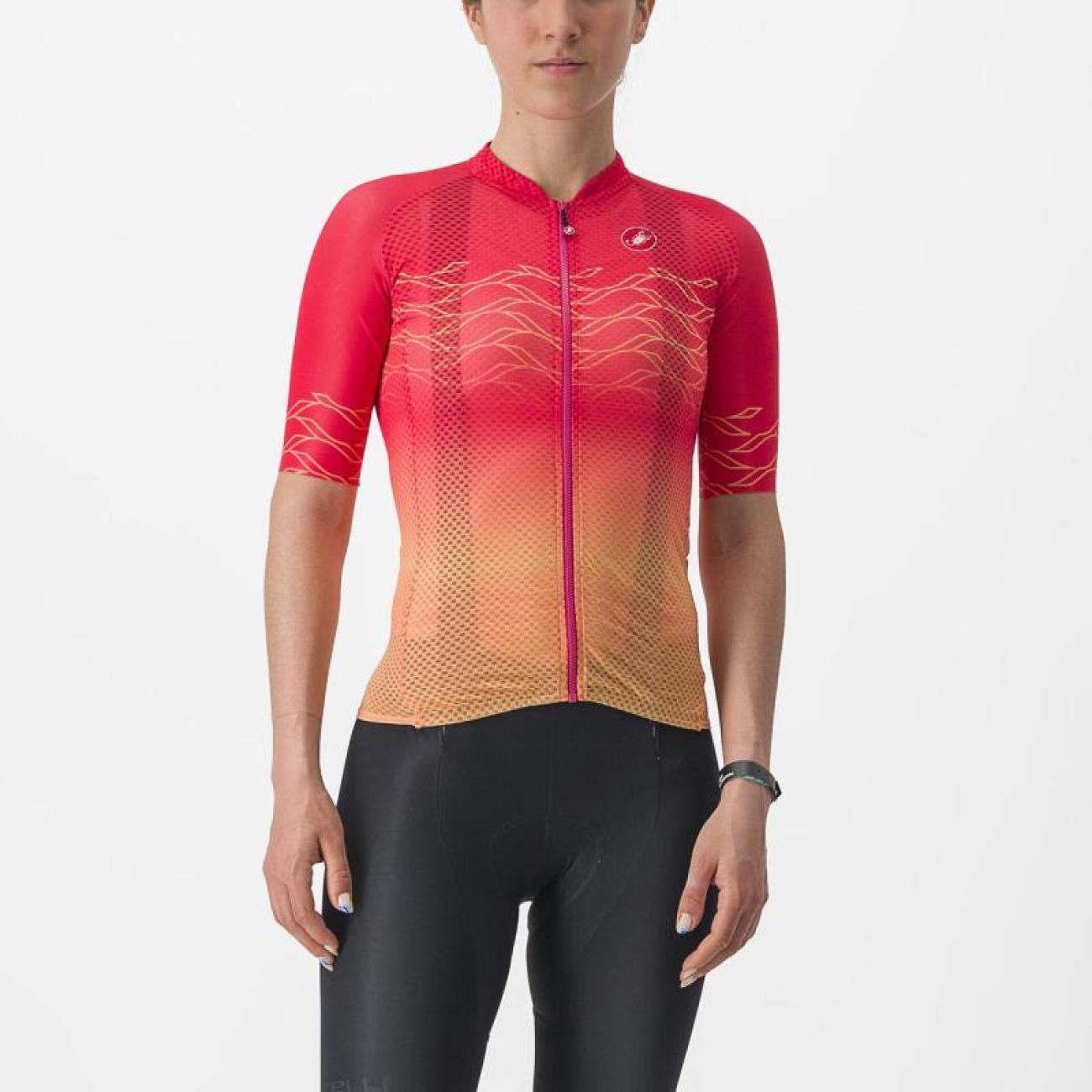 
                CASTELLI Cyklistický dres s krátkým rukávem - CLIMBER\'S 2.0 W - červená
            
