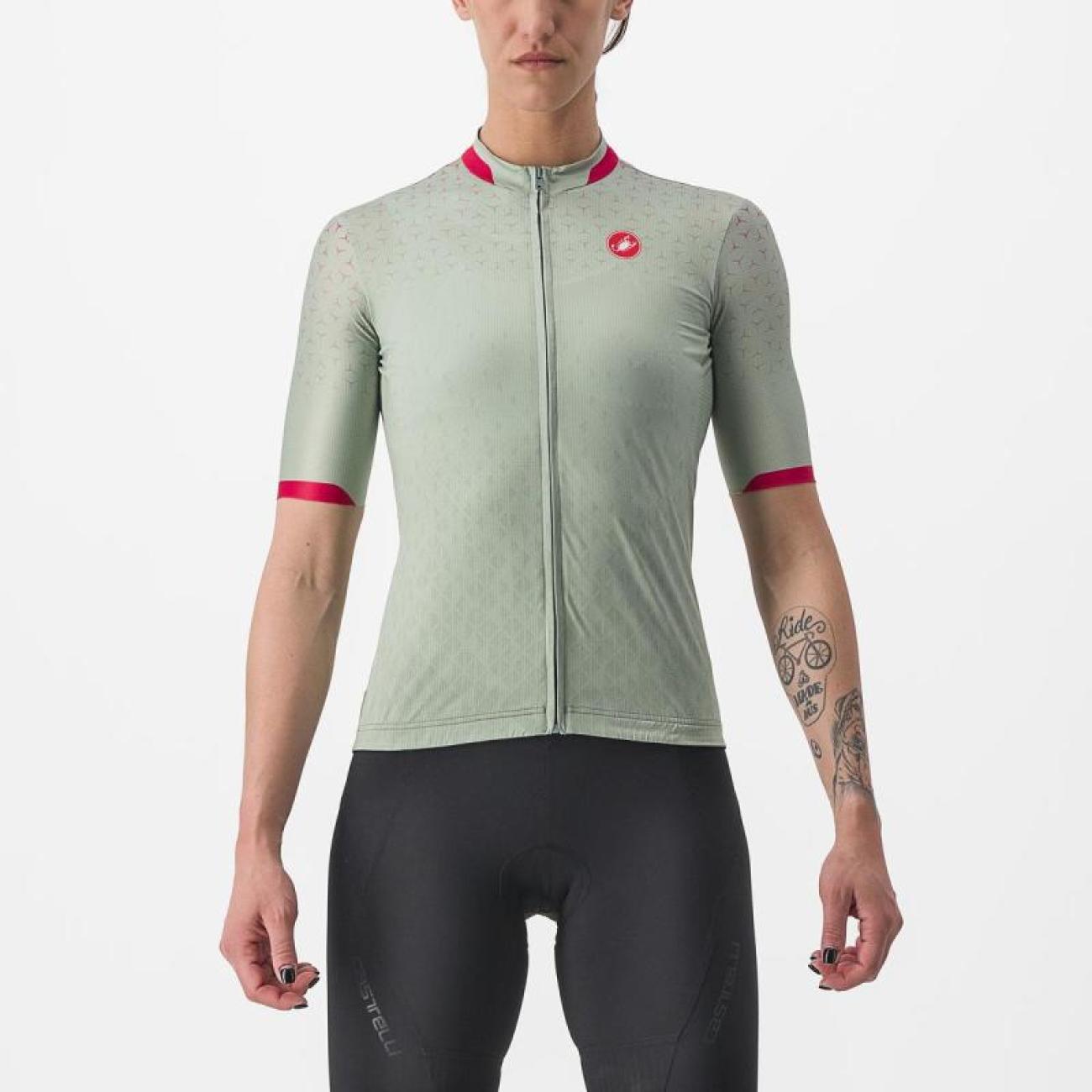
                CASTELLI Cyklistický dres s krátkým rukávem - PEZZI - zelená
            