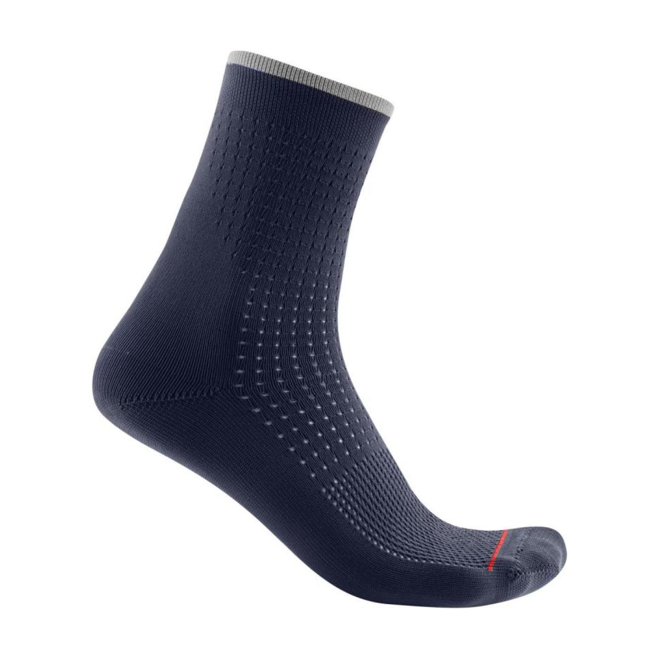 
                CASTELLI Cyklistické ponožky klasické - PREMIO - modrá S-M
            