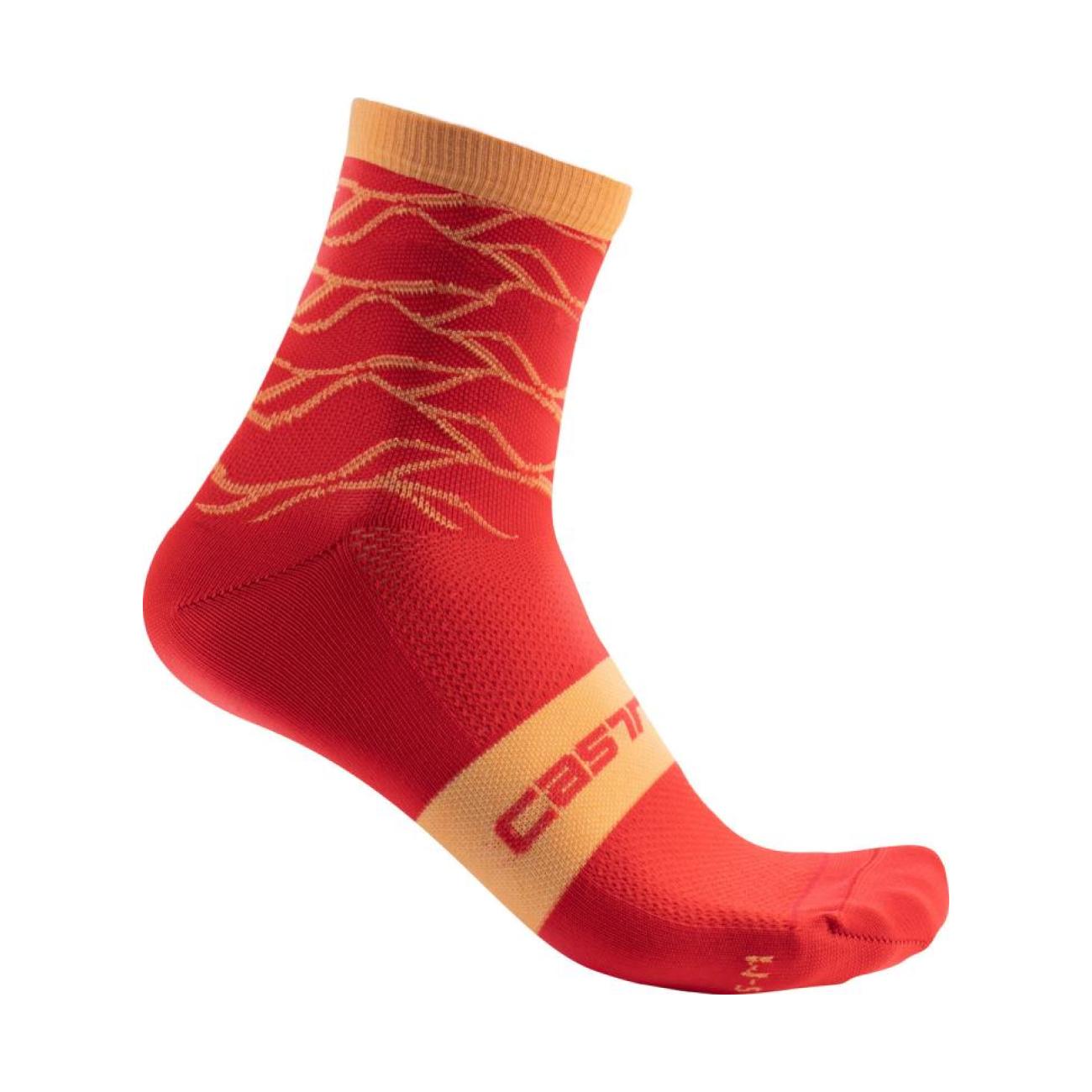 
                CASTELLI Cyklistické ponožky klasické - CLIMBER\'S 3.0 - červená L-XL
            