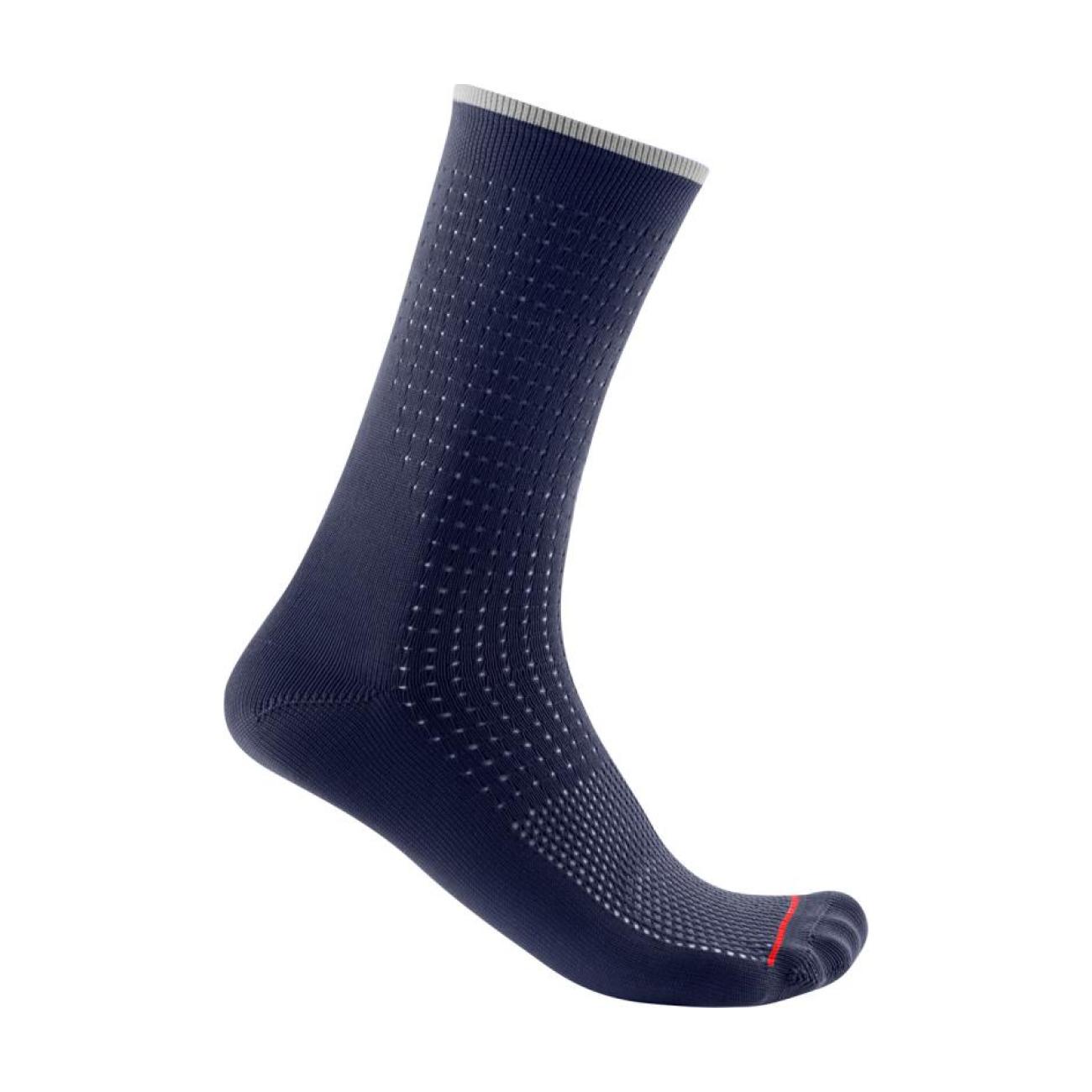 
                CASTELLI Cyklistické ponožky klasické - PREMIO - modrá
            