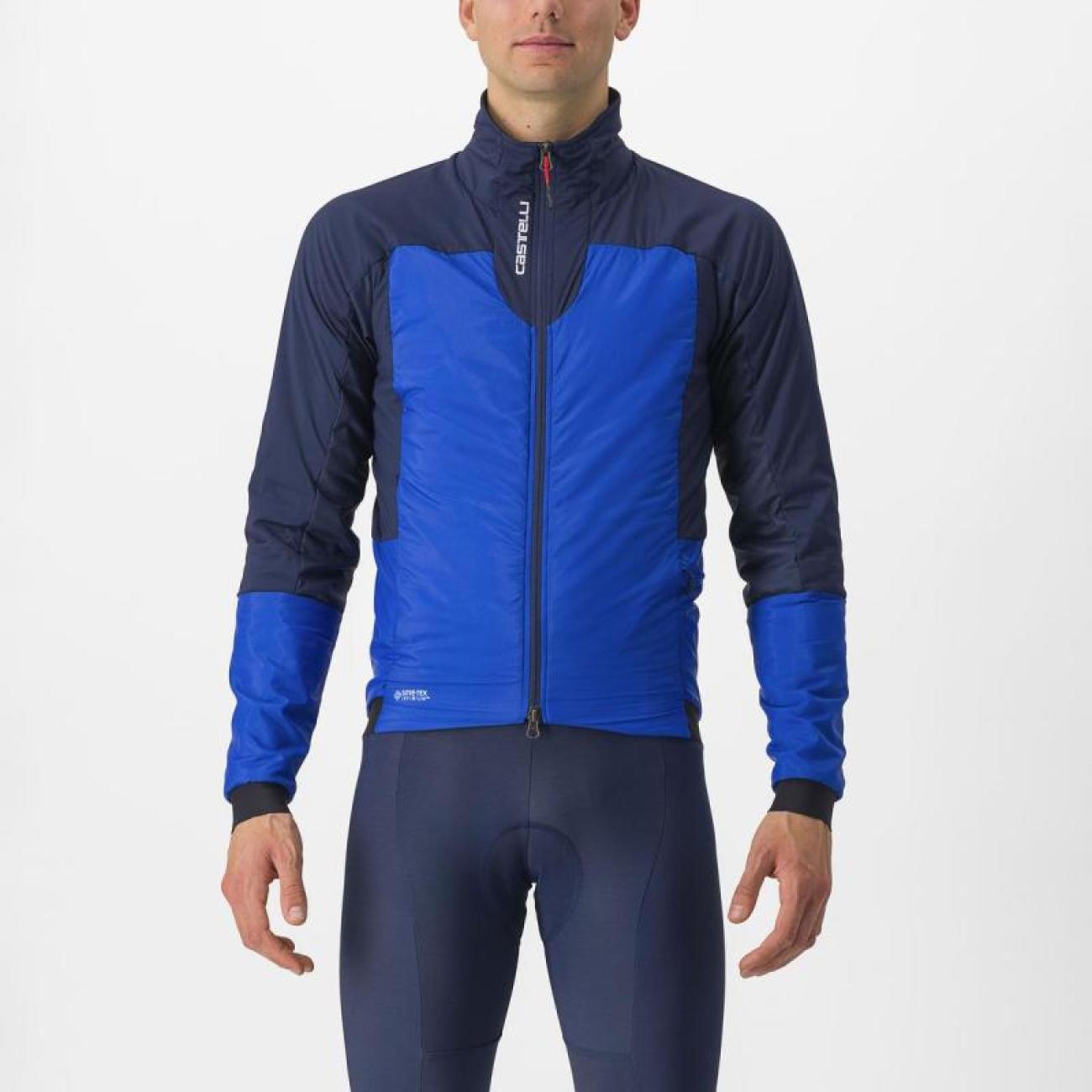 Levně CASTELLI Cyklistická zateplená bunda - FLY TERMAL - modrá