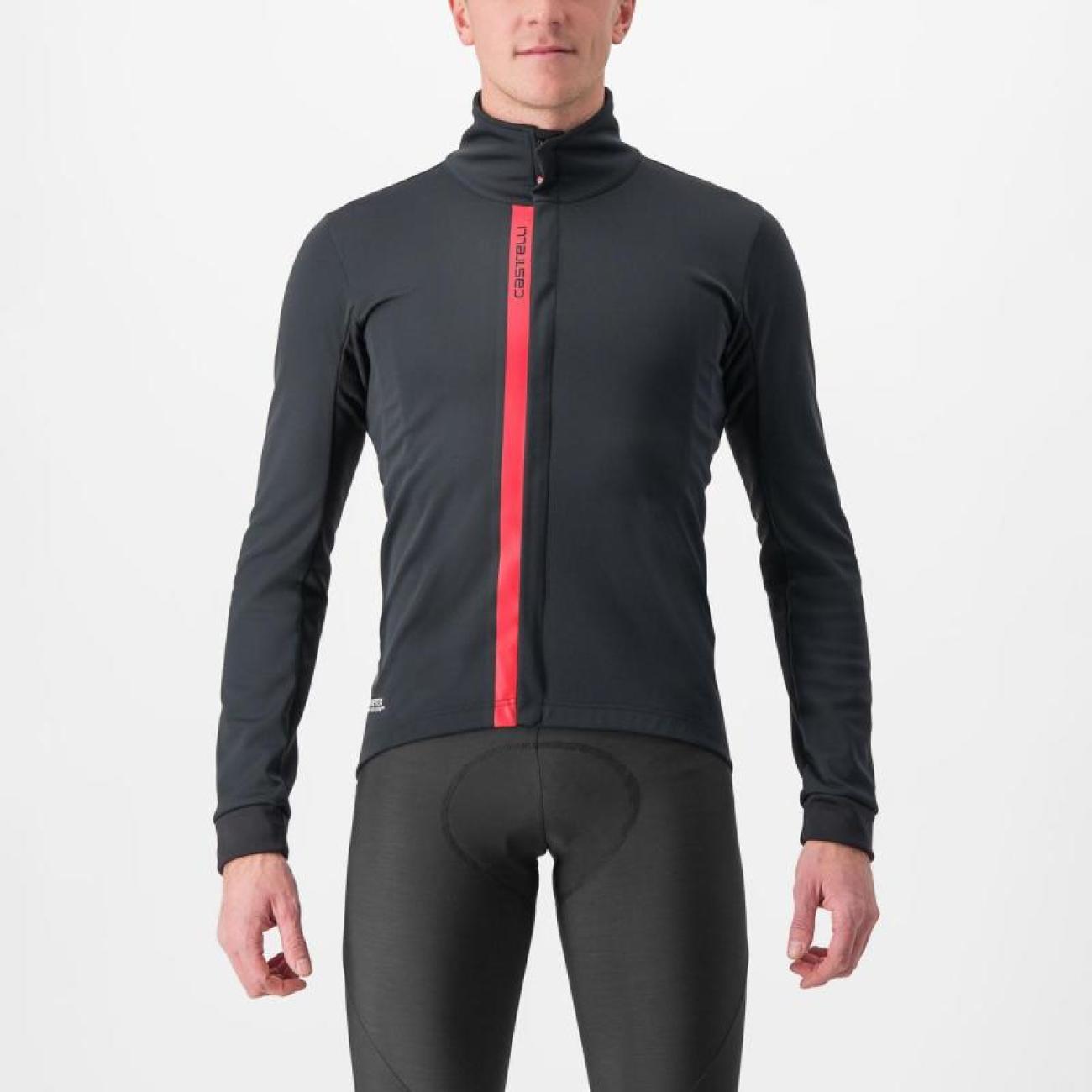 
                CASTELLI Cyklistická zateplená bunda - ENTRATA - černá 2XL
            