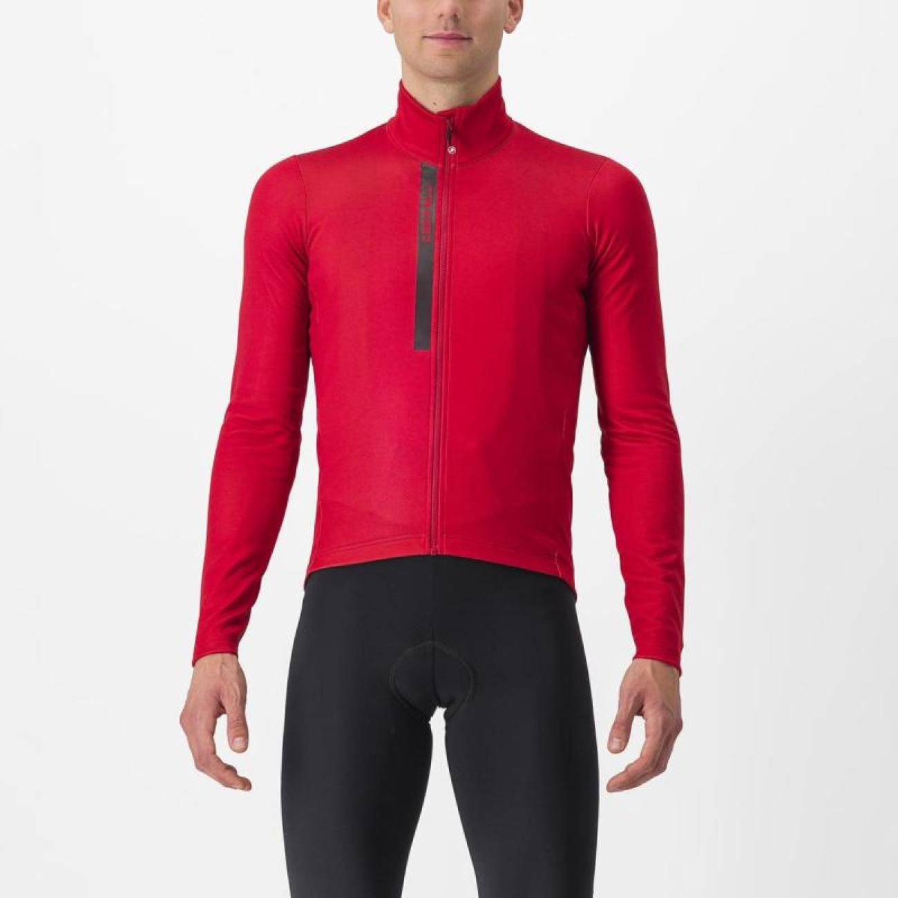
                CASTELLI Cyklistický dres s dlouhým rukávem zimní - ENTRATA THERMAL - červená
            