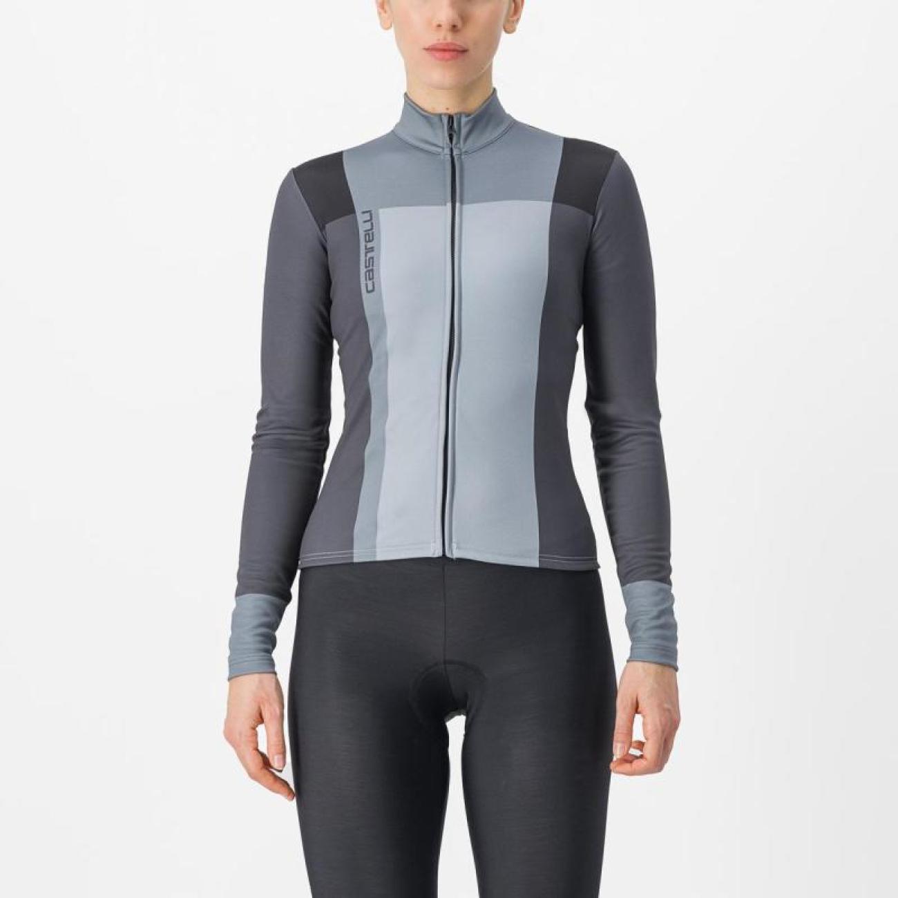 CASTELLI Cyklistický dres s dlouhým rukávem zimní - UNLIMITED W THERMAL - černá