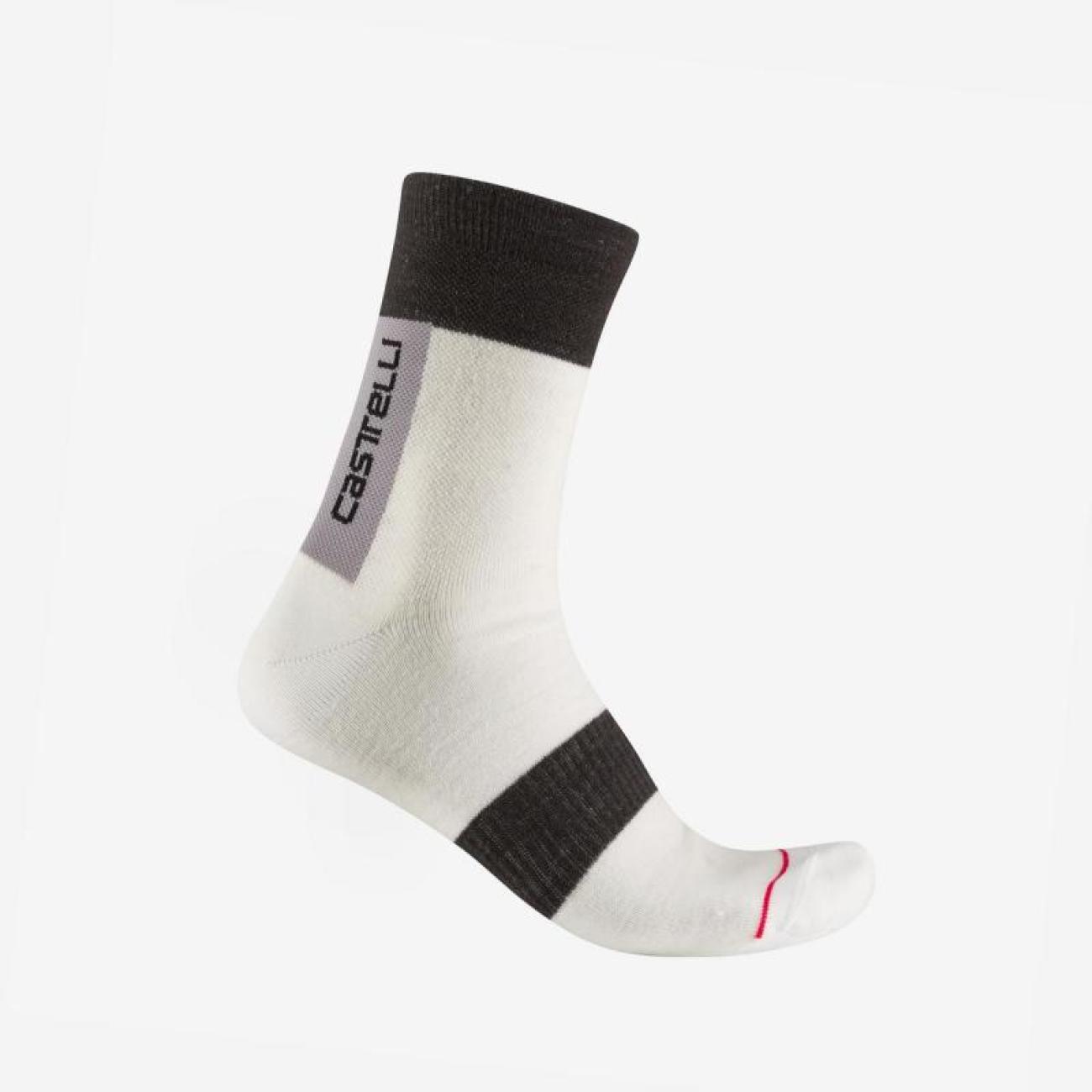 
                CASTELLI Cyklistické ponožky klasické - VELOCISSIMA THERMAL - bílá L-XL
            