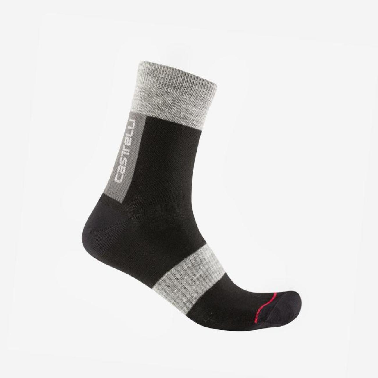 
                CASTELLI Cyklistické ponožky klasické - VELOCISSIMA THERMAL - černá L-XL
            