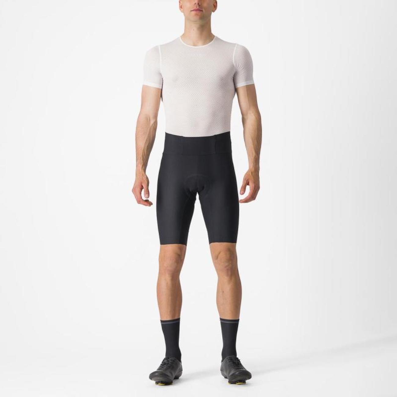 
                CASTELLI Cyklistické kalhoty krátké bez laclu - ESPRESSO - černá
            