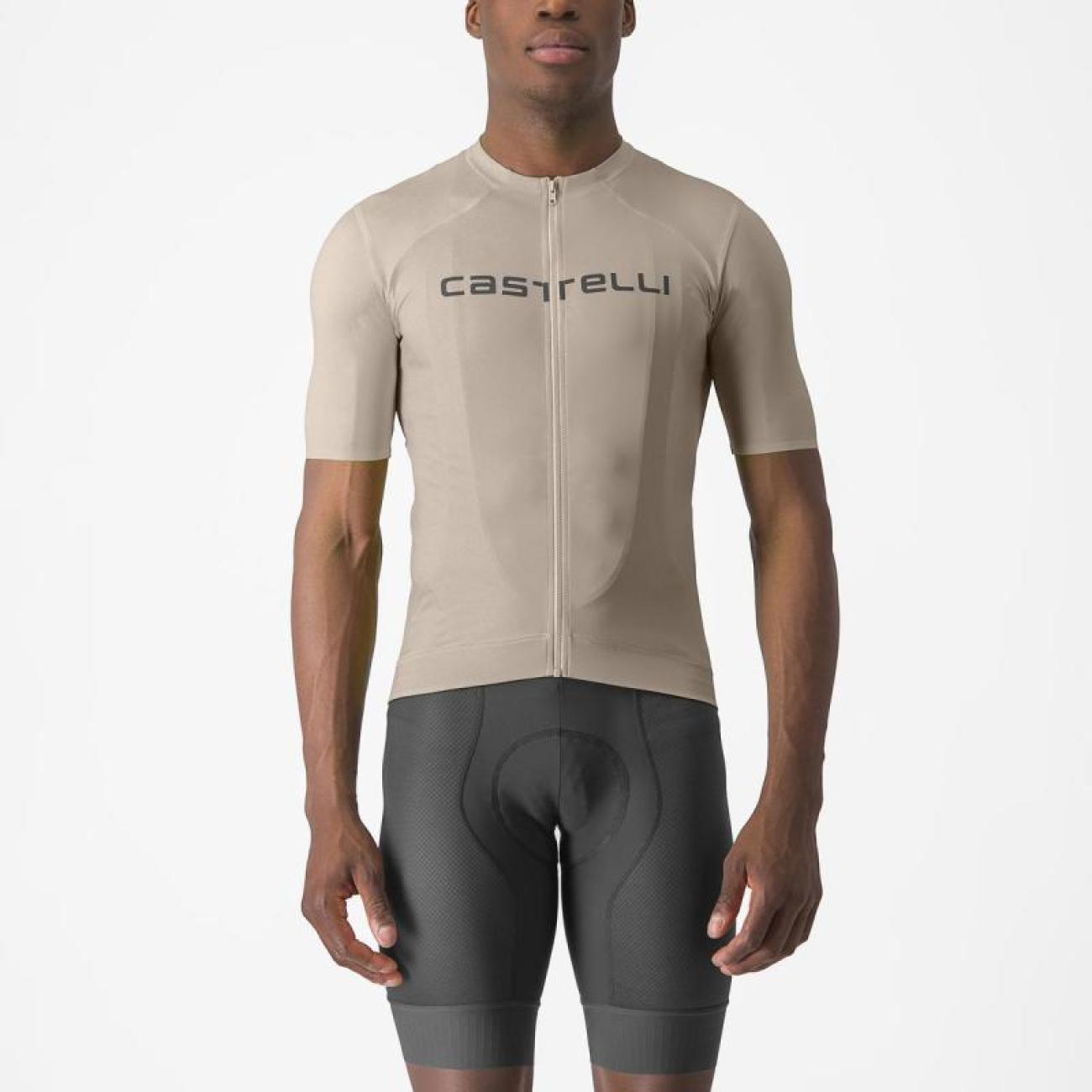 Levně CASTELLI Cyklistický dres s krátkým rukávem - PROLOGO LITE - béžová 2XL
