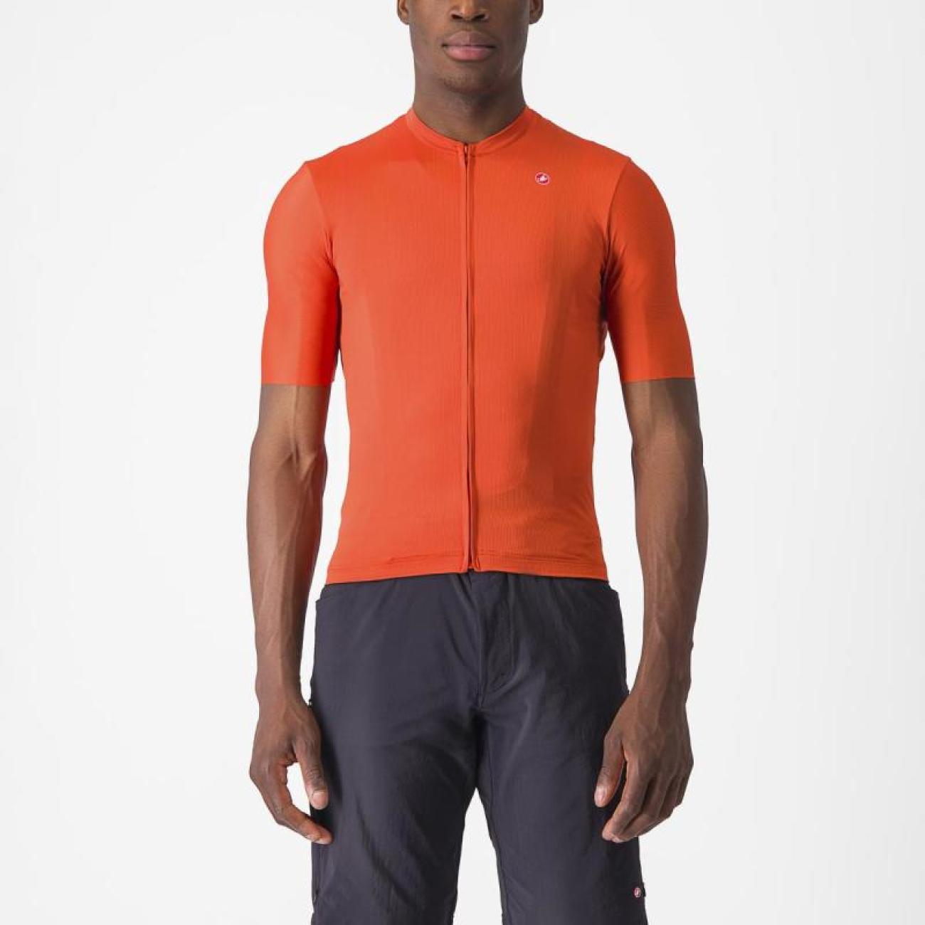 
                CASTELLI Cyklistický dres s krátkým rukávem - UNLIMITED ENTRATA - oranžová 2XL
            