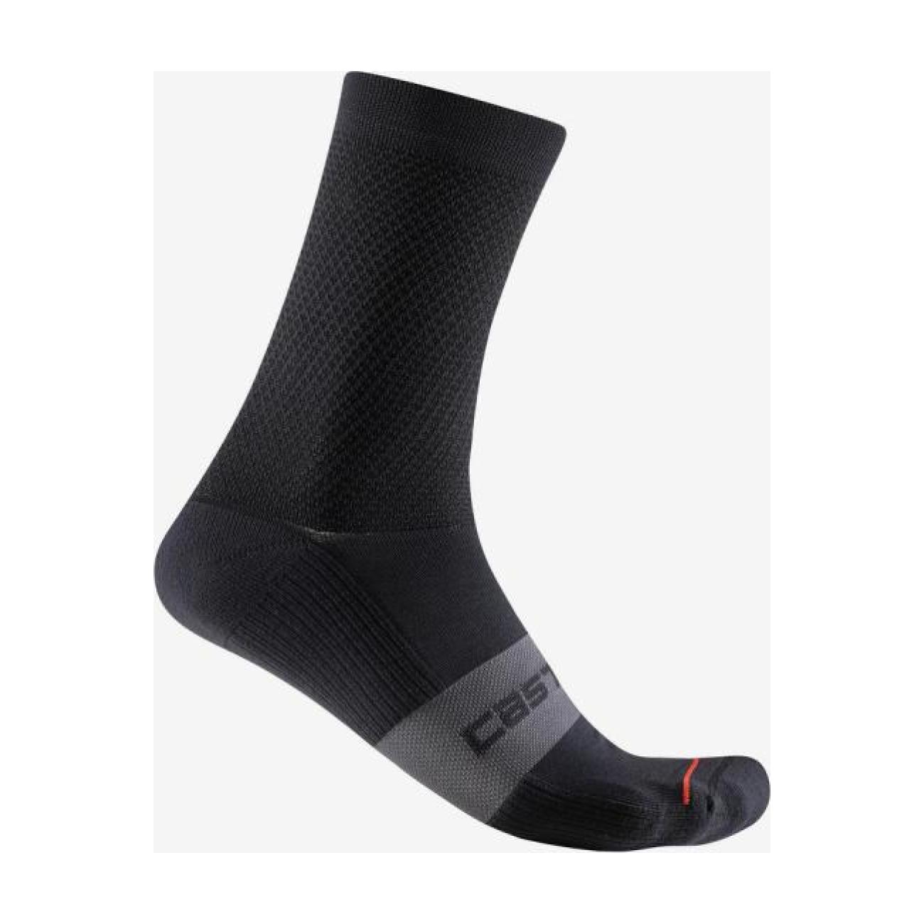 
                CASTELLI Cyklistické ponožky klasické - ESPRESSO 15 - černá
            