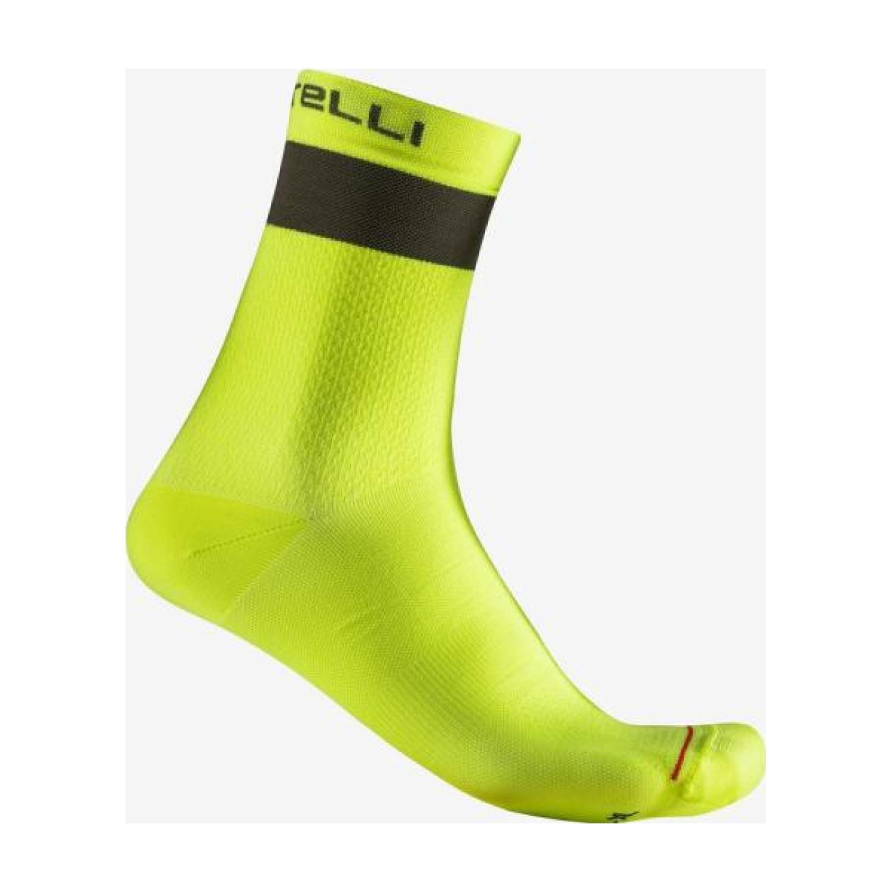 
                CASTELLI Cyklistické ponožky klasické - PROLOGO LITE 15 - žlutá L-XL
            
