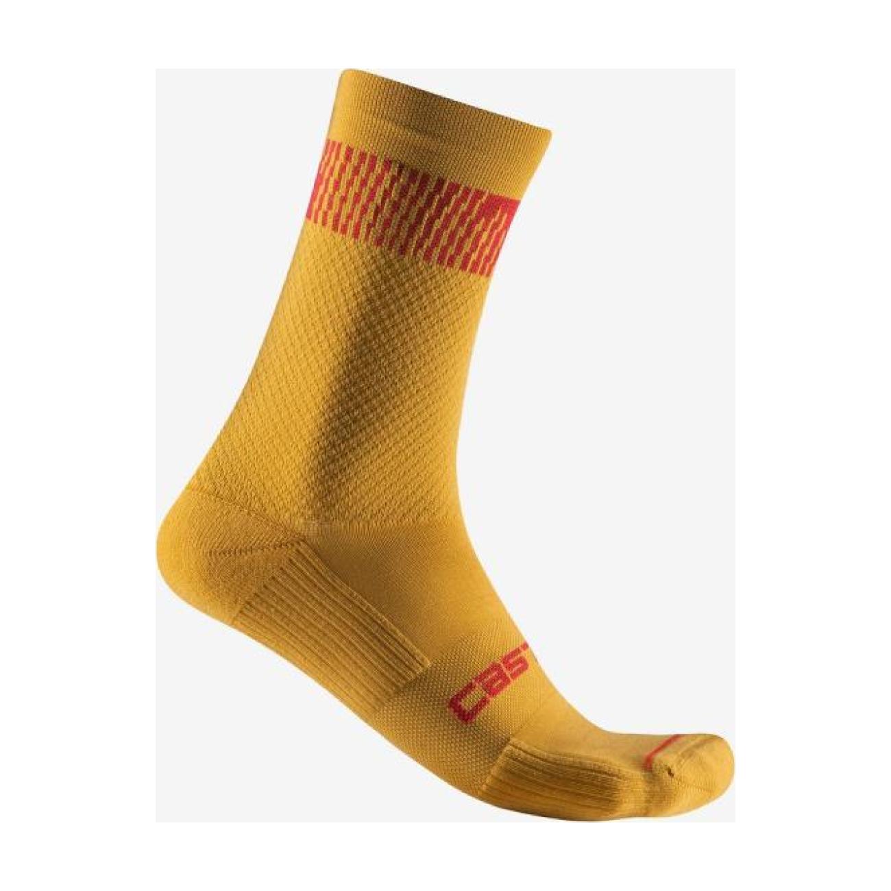 
                CASTELLI Cyklistické ponožky klasické - UNLIMITED 18 - žlutá
            