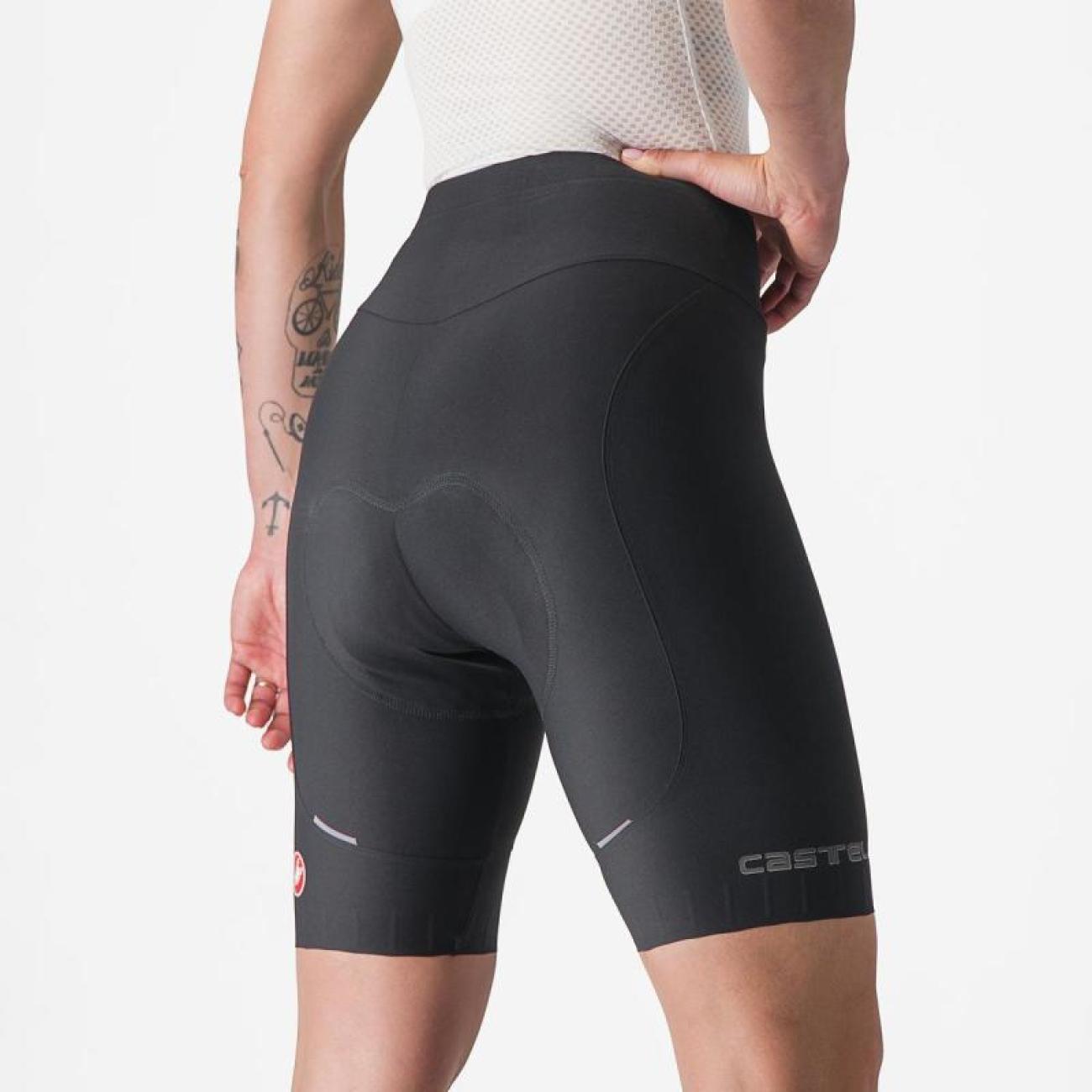 
                CASTELLI Cyklistické kalhoty krátké bez laclu - ESPRESSO W - černá M
            