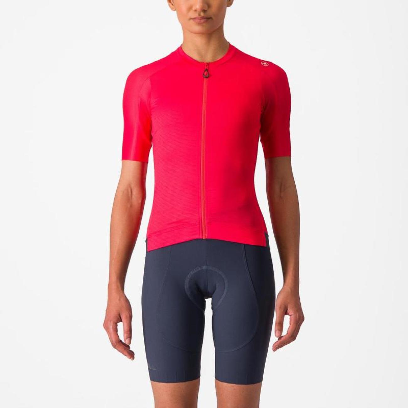 
                CASTELLI Cyklistický dres s krátkým rukávem - ESPRESSO W - červená
            