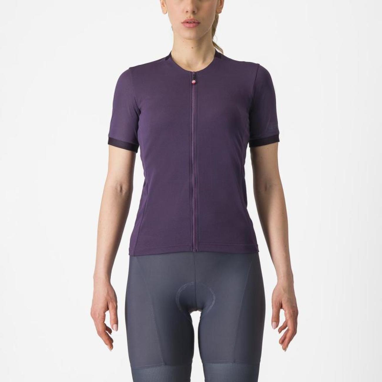 Levně CASTELLI Cyklistický dres s krátkým rukávem - LIBERA - fialová