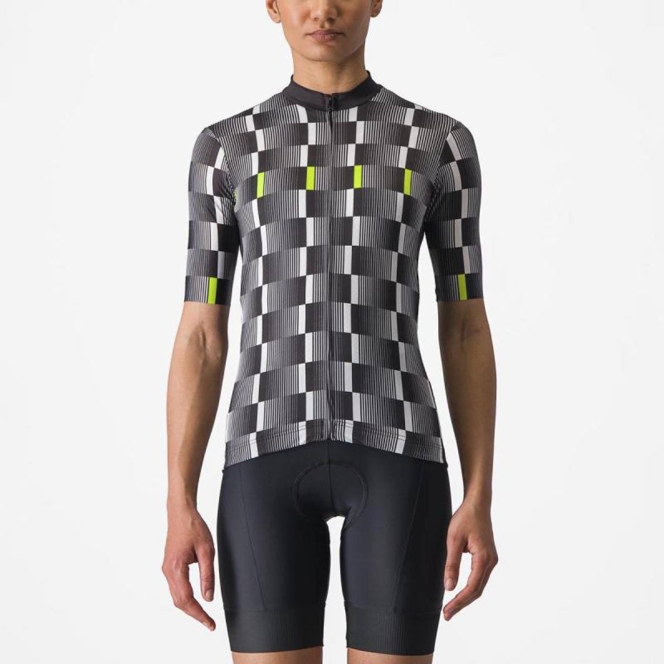 
                CASTELLI Cyklistický dres s krátkým rukávem - DIMENSIONE - černá/bílá
            