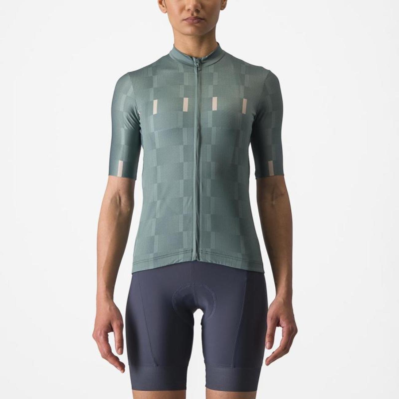 
                CASTELLI Cyklistický dres s krátkým rukávem - DIMENSIONE - zelená
            