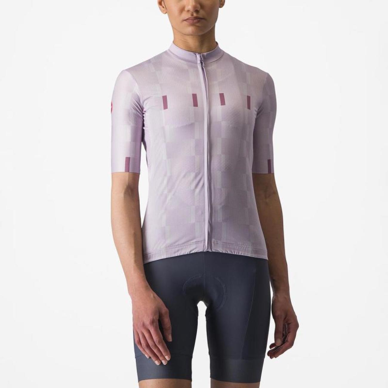 Levně CASTELLI Cyklistický dres s krátkým rukávem - DIMENSIONE - fialová M
