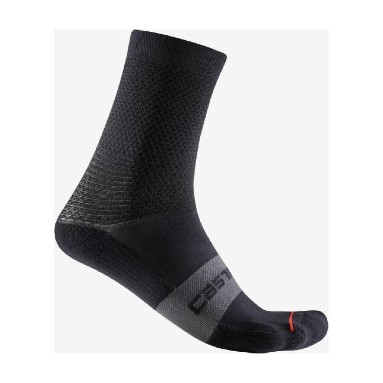 
                CASTELLI Cyklistické ponožky klasické - ESPRESSO W - černá 40-43
            