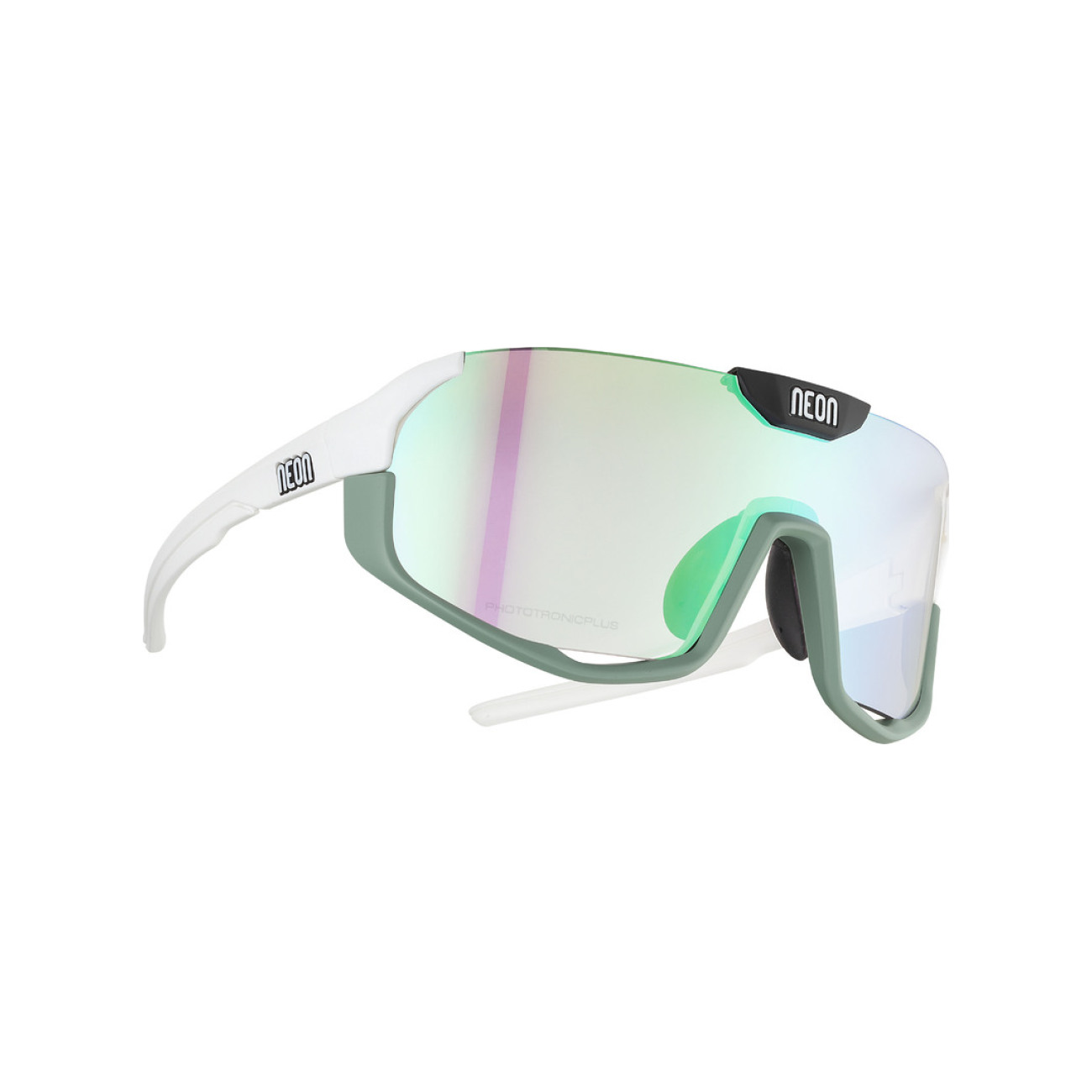 Levně NEON Cyklistické brýle - CANYON - bílá/světle zelená
