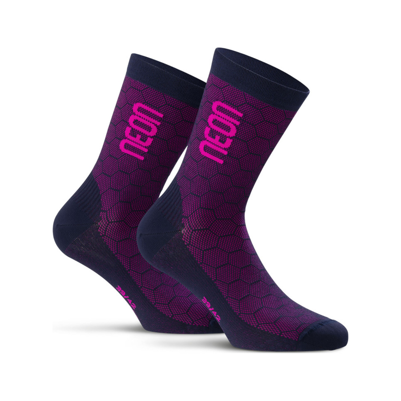 
                NEON Cyklistické ponožky klasické - NEON 3D - růžová/modrá 39-42
            