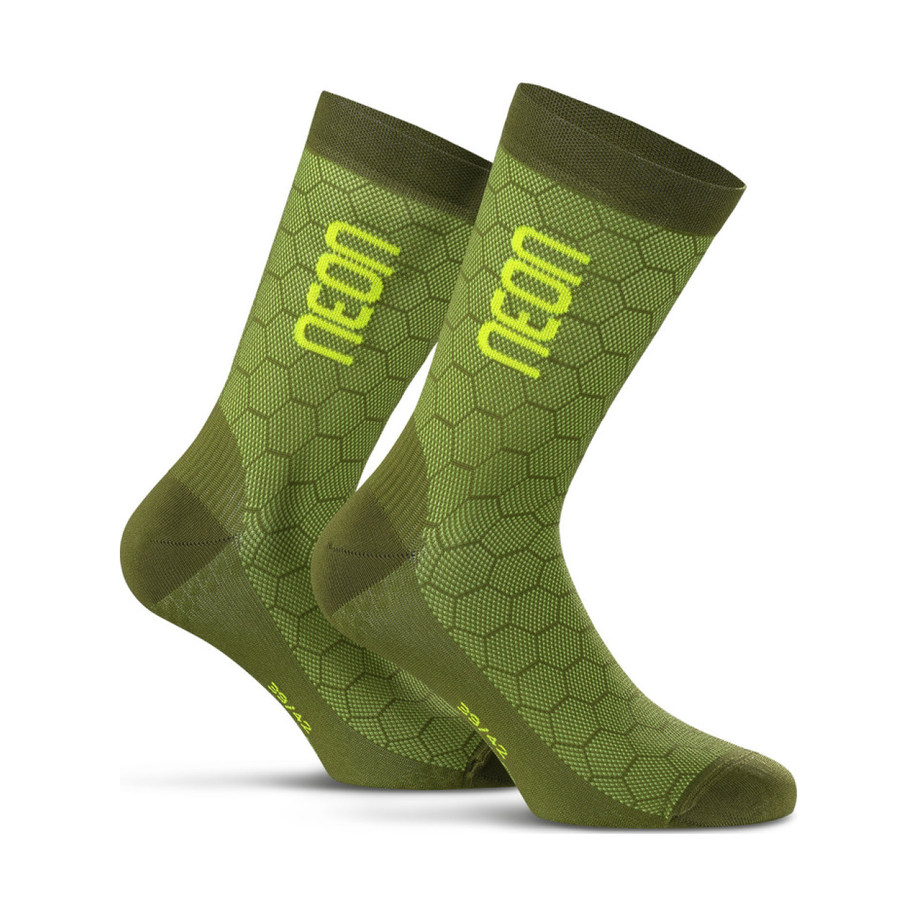 
                NEON Cyklistické ponožky klasické - NEON 3D - žlutá/zelená 43-47
            