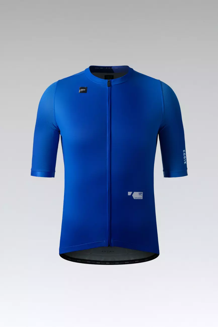 
                GOBIK Cyklistický dres s krátkým rukávem - STARK - modrá L
            